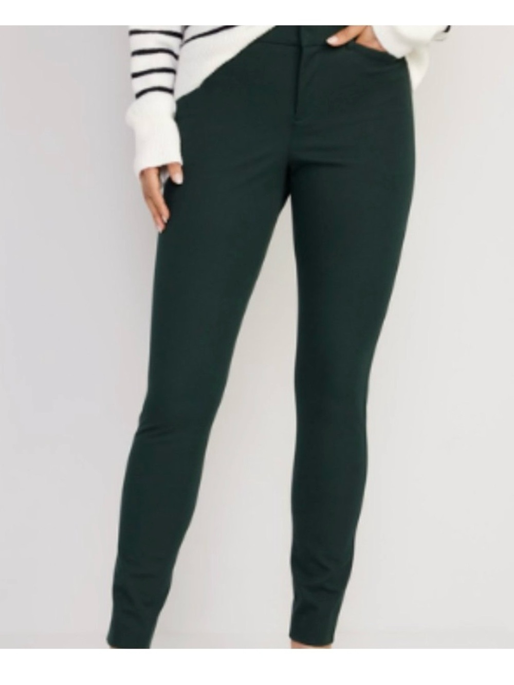 Old Navy Deep Green Skinny Pull-On Pants